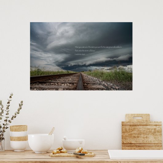 Haruki Murakami Storm Quote Poster (Keuken)