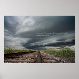 Haruki Murakami Storm Quote Poster