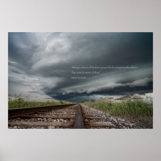 Haruki Murakami Storm Quote Poster (Voorkant)