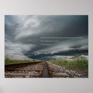 Haruki Murakami Storm Quote Poster
