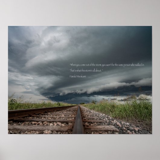 Haruki Murakami Storm Quote Poster (Voorkant)