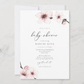 HARUMI Elegant Sakura Cherry Blossom Baby shower Kaart (Voorkant)