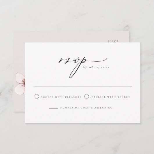 HARUMI Elegant Sakura Cherry Blossom Briefkaart RS (Voorkant / Achterkant)