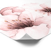 HARUMI Sakura Cherry Blossom Weddenschap Welkom Poster (Hoek)