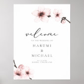 HARUMI Sakura Cherry Blossom Weddenschap Welkom Poster (Voorkant)