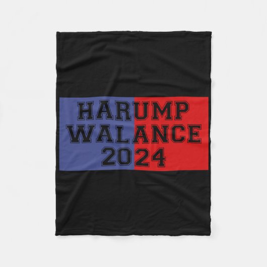 Harump Walance 2024 Shirt Harris Trump Wheimer Van Fleece Deken (Voorkant)