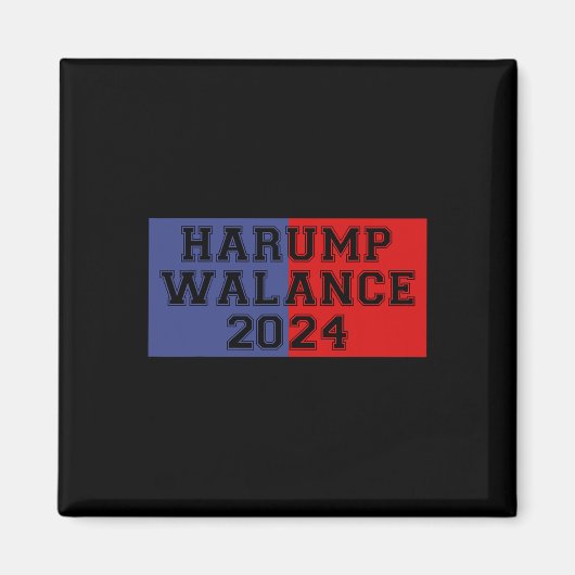 Harump Walance 2024 Shirt Harris Trump Wheimer Van Magneet (Voorkant)