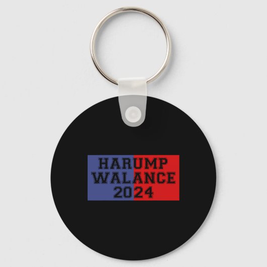 Harump Walance 2024 Shirt Harris Trump Wheimer Van Sleutelhanger (Voorkant)