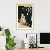 Harunobu Plum Blossom Japans Poster (Thuiskantoor)