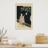 Harunobu Plum Blossom Japans Poster (Keuken)