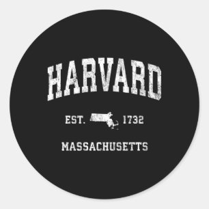 Harvard Massachusetts MA Atletische Sport Ronde Sticker