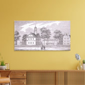 Harvard University uit 'Historisch' Canvas Afdruk (Insitu (Woonkamer))