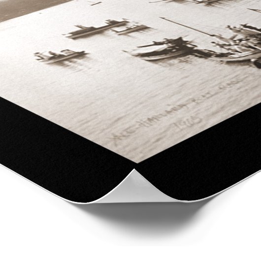 Harvard Yale Boat Race Foto 1905 Poster (Hoek)