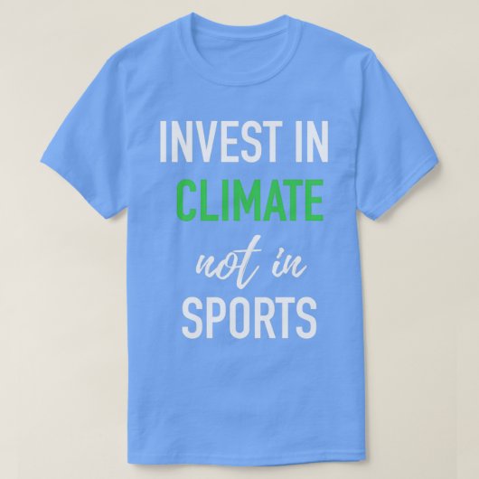 Harvard Yale Game 2019 Investeer in climate not in T-shirt (Design voorkant)