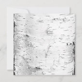 Harved Hearts Birch Tree Bark Wedding Invite Kaart (Achterkant)