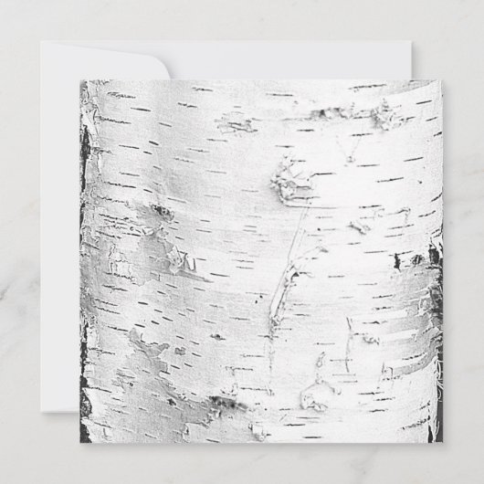 Harved Hearts Birch Tree Bark Wedding Invite Kaart (Achterkant)