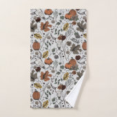 Harvest and Horns Koe Skull Roos Handdoek (Handdoek)