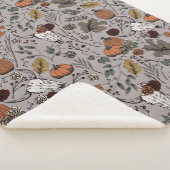 Harvest and Horns Koe Skull Taupe Sherpa Deken (3/4)