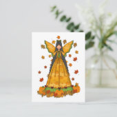 Harvest Angel Thanksgiving Briefkaart (Staand voorkant)