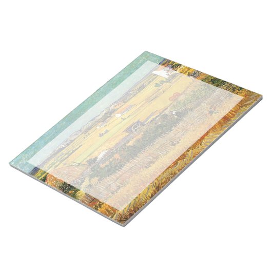 Harvest at La Crau, with Montmajour... Notitieblok (Schuin)