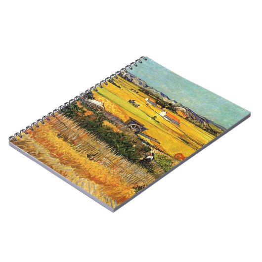 Harvest at La Crau, with Montmajour... Notitieboek (Linkerzijde)