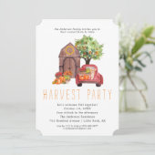 Harvest Barn Thanksgiving Dinner Party Kaart (Staand voorkant)