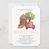Harvest Barn Thanksgiving Dinner Party Kaart (Voorkant)