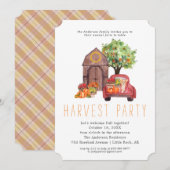 Harvest Barn Thanksgiving Dinner Party Kaart (Voorkant / Achterkant)