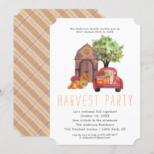 Harvest Barn Thanksgiving Dinner Party Kaart