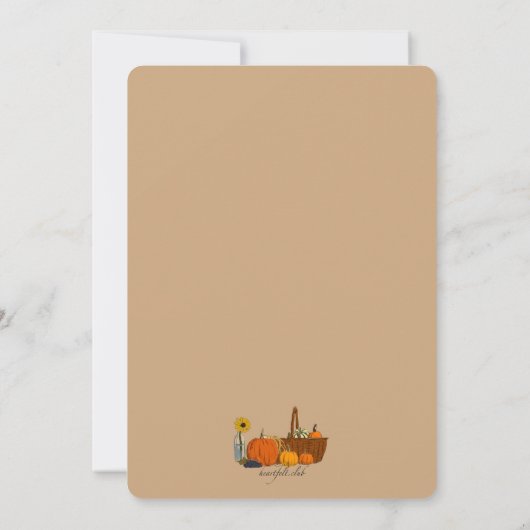 Harvest Basket Herfst Invitation Kaart (Achterkant)