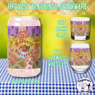 Harvest Blessings Autumn Fruit Blikvorm Glas