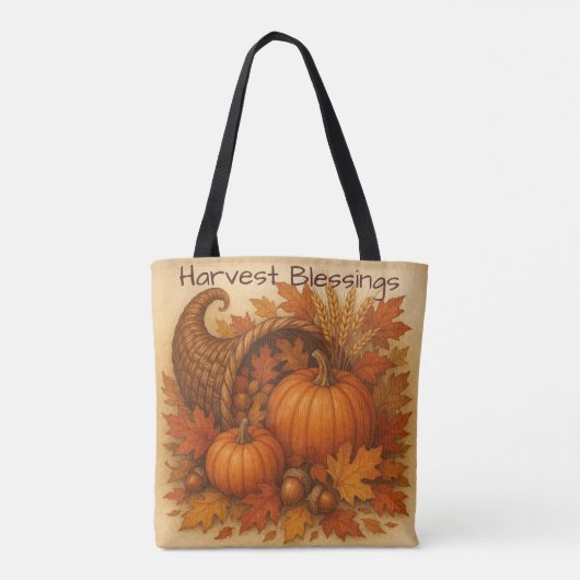 Harvest Blessings Cornucopia Tote Bag (Achterkant)