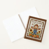 Harvest Blessings Embroidered Scarecrow Journal Notitieboek (Binnen)
