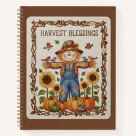 Harvest Blessings Embroidered Scarecrow Journal Notitieboek