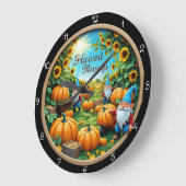 Harvest Blessings Gnomes Pumpkin Patch Grote Klok (Hoek)