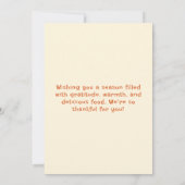 Harvest Blessings Kalkoenen & Pompoenen Thanksgivi Kaart (Achterkant)