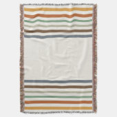 Harvest Blessings Striped Throw Blanket | Autumn Deken (Voorkant Verticaal)