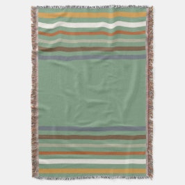 Harvest Blessings Striped Throw Blanket | Autumn Deken