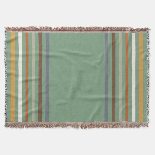 Harvest Blessings Striped Throw Blanket | Autumn Deken (Voorkant)
