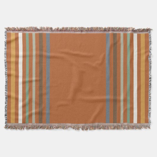 Harvest Blessings Striped Throw Blanket | Autumn Deken (Voorkant)