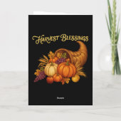Harvest Blessings Thanksgiving Card Kaart (Achterkant)