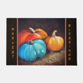 Harvest Blessings Thanksgiving Door Mat