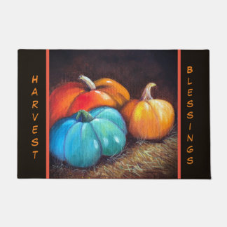 Harvest Blessings Thanksgiving Door Mat