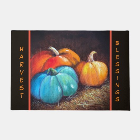 Harvest Blessings Thanksgiving Door Mat (Voorkant)