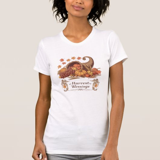 Harvest Blessings – Thanksgiving Vintage Tee T-shirt (Voorkant)