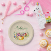 Harvest Bouquet Family Name Herfst Papieren Bordje (Feest)