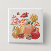 Harvest Bouquet Vierkante Button 5,1 Cm (Voorkant)