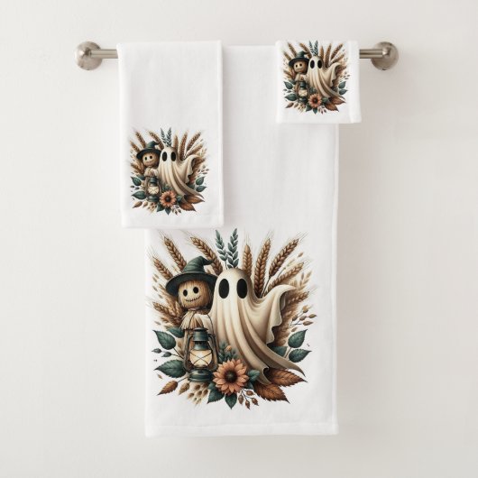 Harvest Companions - Lantaarnlicht en herfstgeest Bad Handdoek (Insitu)