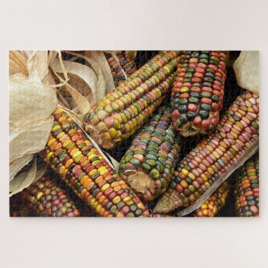 Harvest Corn Herfst Autumn Rustic Food Thanksgivin Legpuzzel (Horizontaal)