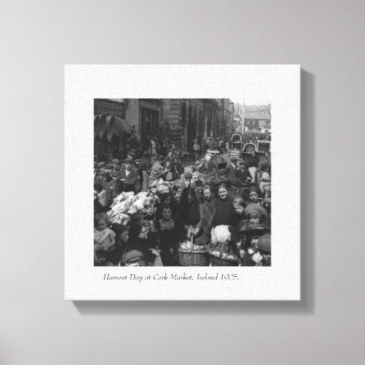 Harvest Day at Cork Market, Ierland 1905 Canvas Afdruk (Voorkant)